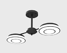 Люстра потолочная светодиодная Мелодия Света 003-2М2 Черный картинка 